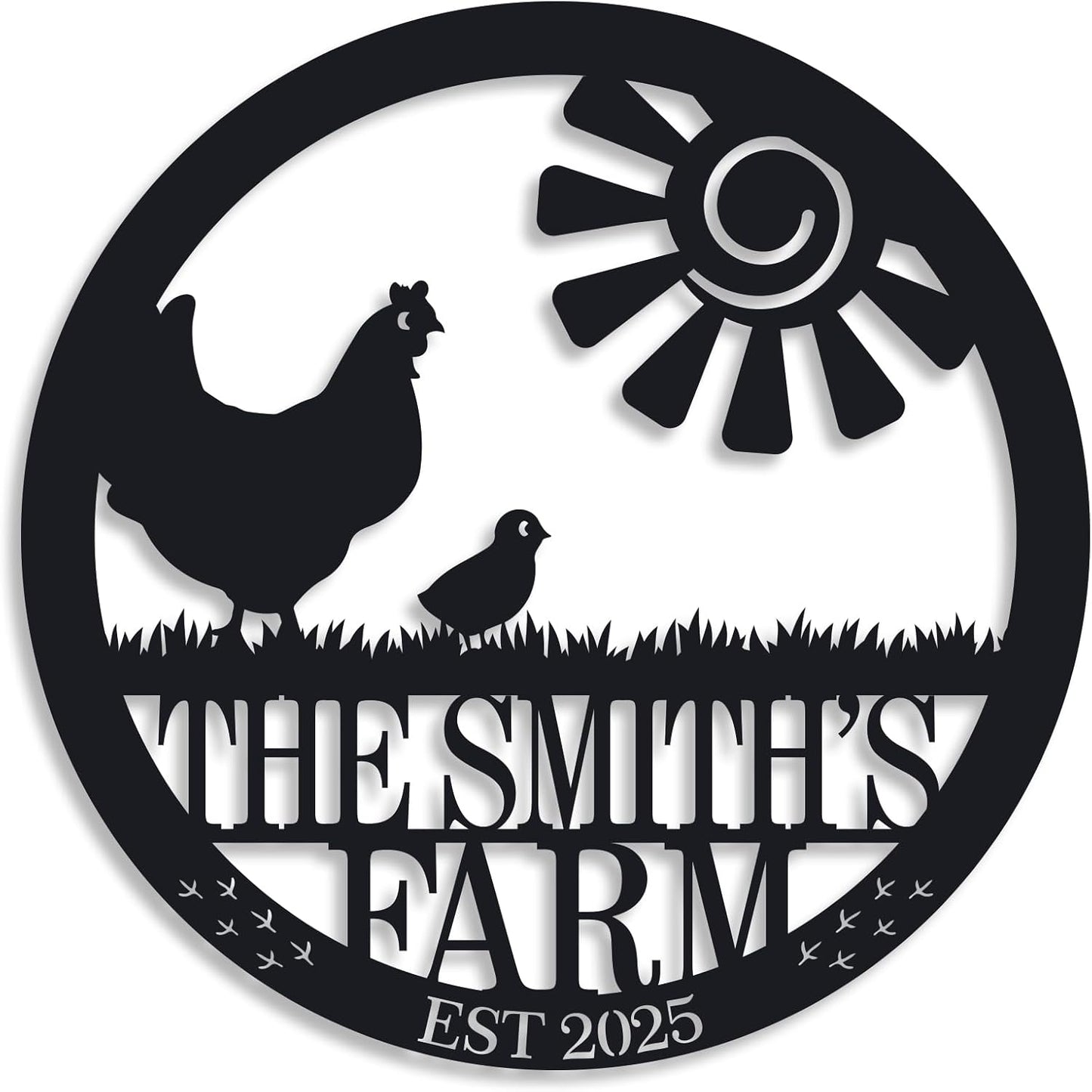 Personalized Chicken Farm Sign, Custom Chicken Coop Signs