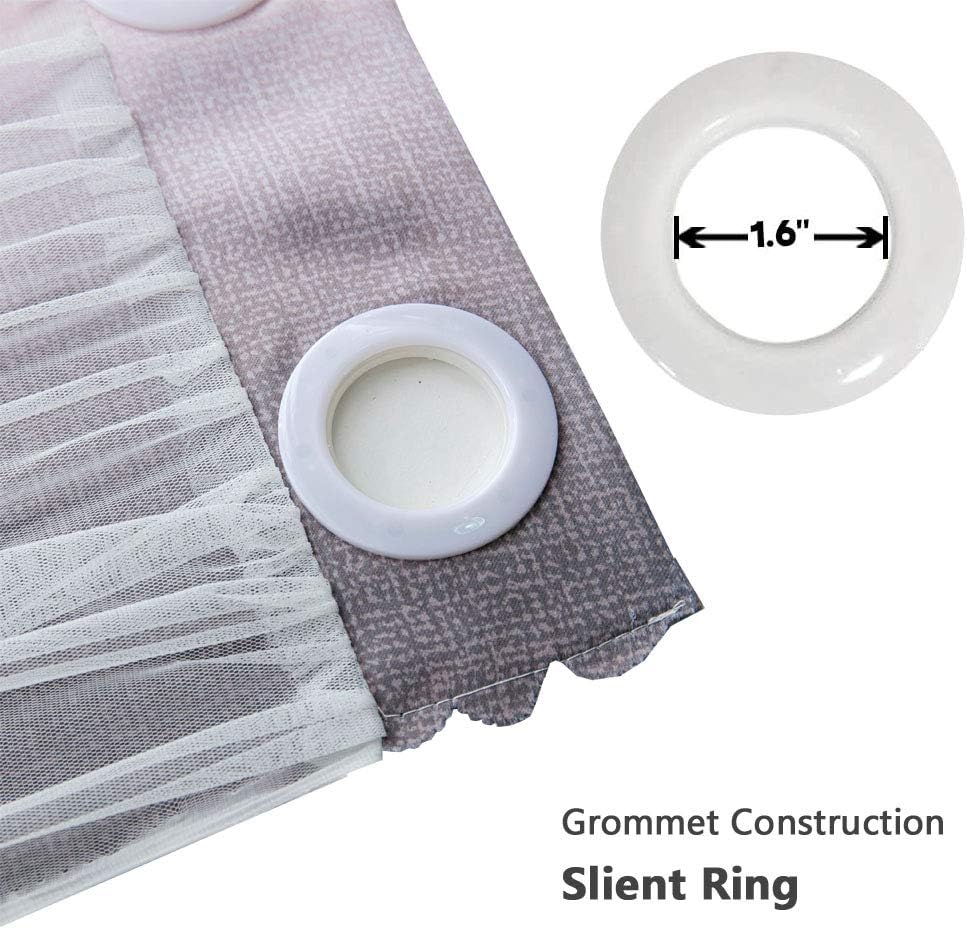 FANLI Ombre Rainbow Blackout Curtains for Kid Girls Bedroom Living Room Darking Stripe Double Layer Star Cut Out Wall Home Decor Gradient Grommet Window Curtains (Pink/Grey, 52W x 84L)