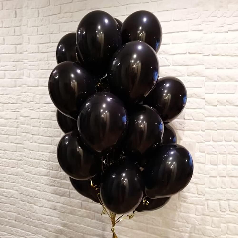 400 Pcs Black Balloons 10 Inch Pastel Black Latex Matte Balloon Garland Arch Kit for Birthday Wedding Bridal Baby Shower Supplies Bulk balloons Party Decorations