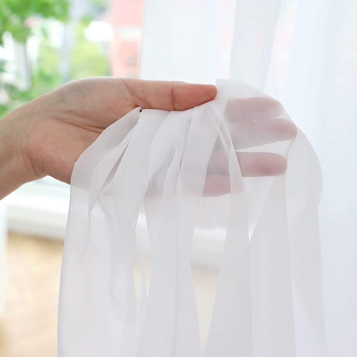 Window White Sheer Curtains 108 Inches Long 2 Panels Sheer White Curtains Clear Curtains Basic Rod Pocket Panel Beige Grey Purple Pink 63 72 84 95 108 Inch Bedroom Children Living Room Yard Kitchen