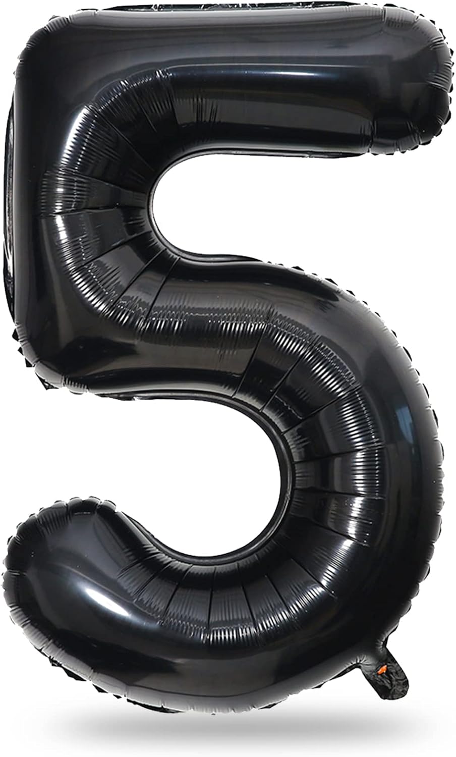 Black 5 Balloons, 40 Inch Large Foil Number Balloons Set 0-9, Self Inflating Digital 5 Helium Balloon for Boys Men Women 5th 50th Age Birthday Anniversary Party Decorations Photo Shoot Supplies