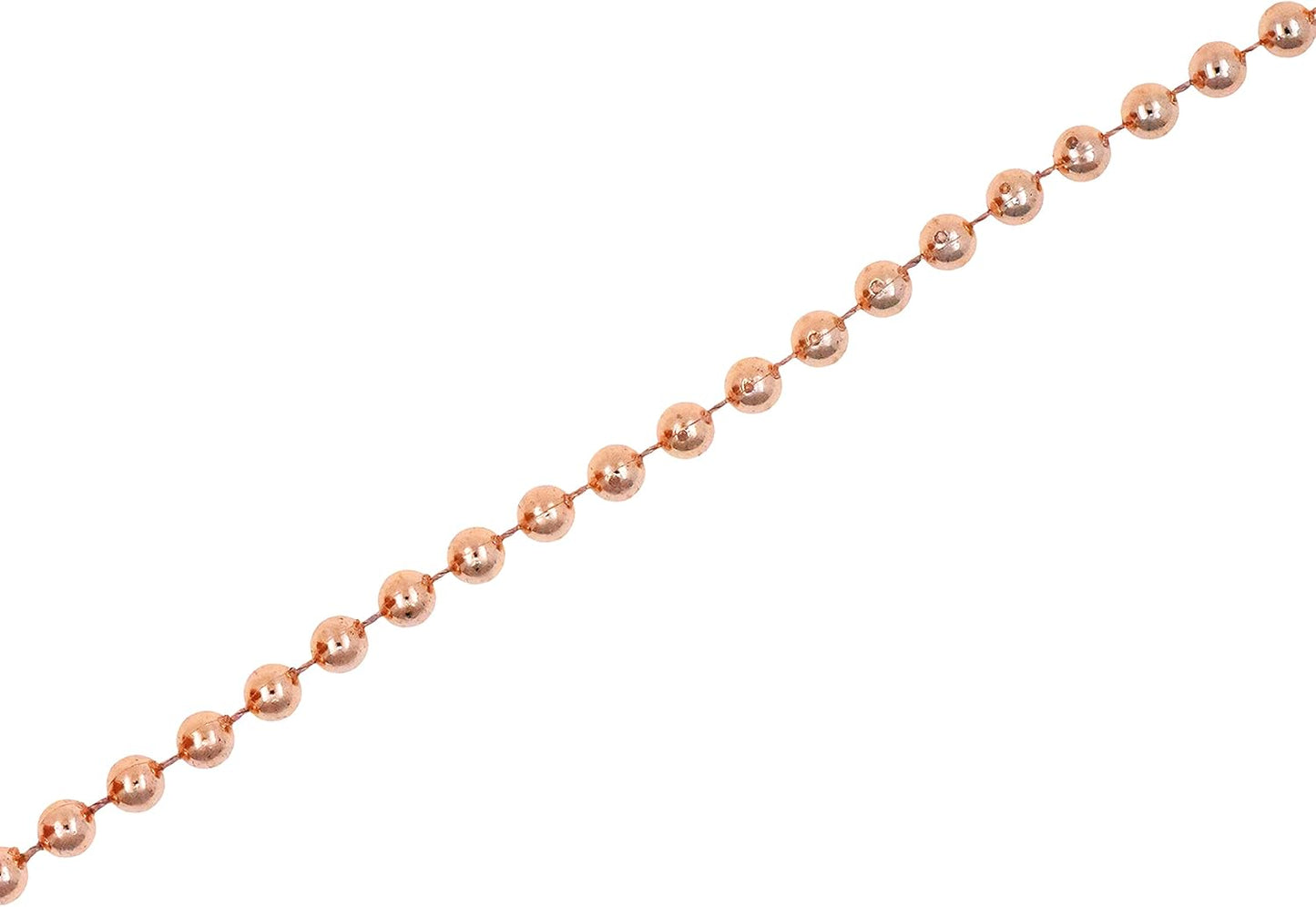 Mandala Crafts 4mm Faux Rose Gold Pearl Beads Roll - 44 Yards Strand of Fake Pearls Chain Garlands Spool String for Christmas Tree, Wedding, Party, Vases, DIY Decoration