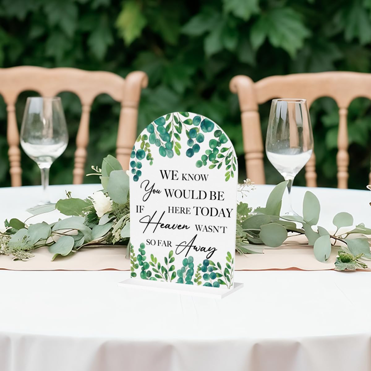 Wedding Memorial Sign We Know You Would be Here Today if Heaven Reserved Signs in Loving Memory Table Wedding Signs for Ceremony and Reception 7 x 5 Inches