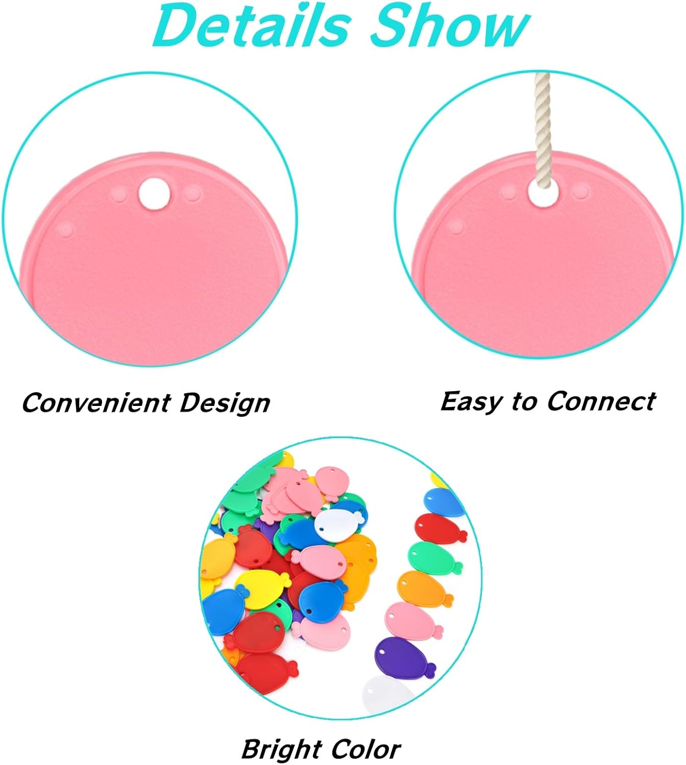 80 Pcs Plastic Balloon Weights, Reusable Colorful Balloons Pendants, Wedding Birthday Party Balloons Accessories for Helium Balloon Decoration