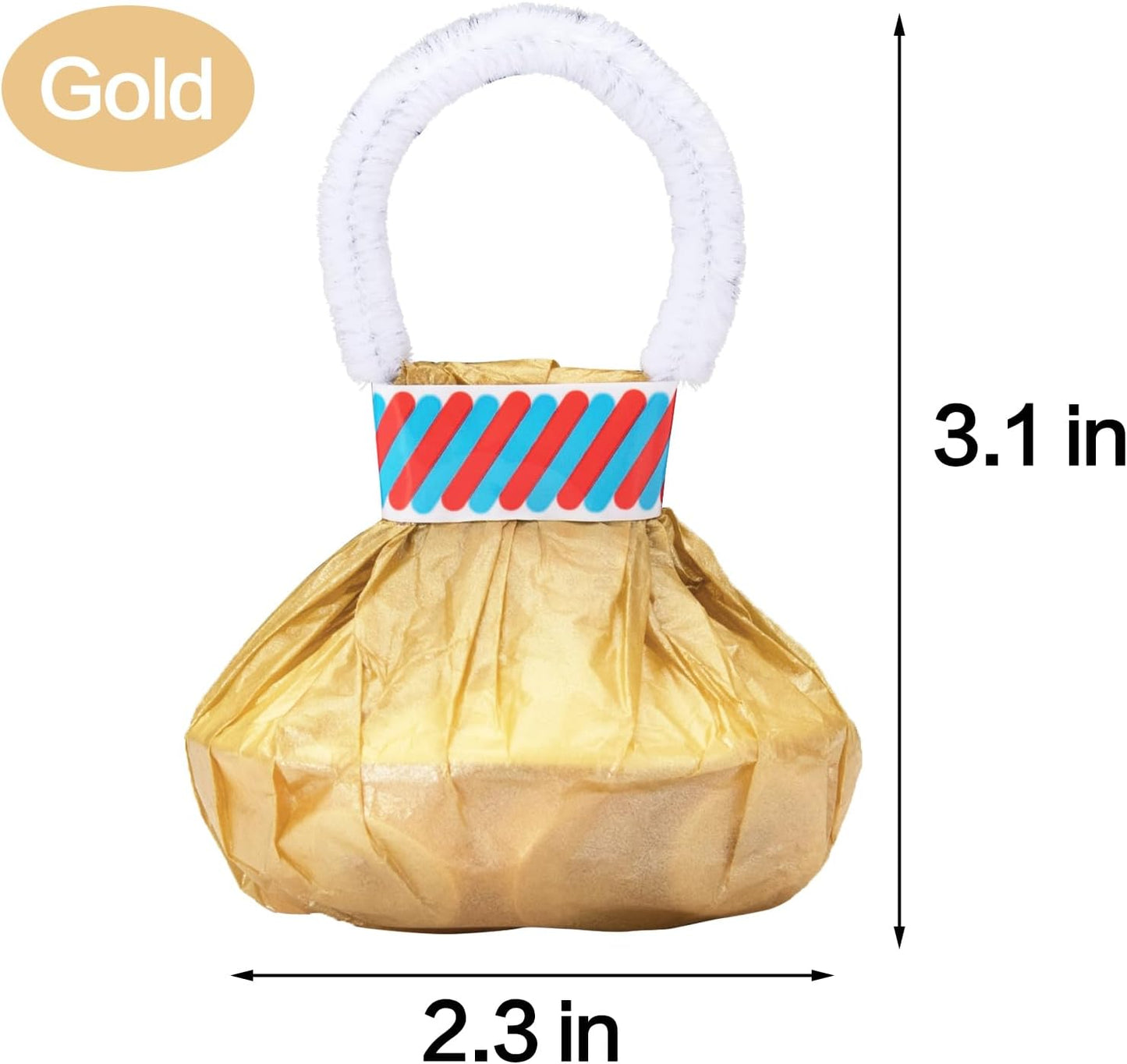 Confetti Poppers, 30Pack Plastic No Mess Streamers, Party Poppers for Birthday,Wedding,Celebrations,Graduation Party (Gold, 30 Pack)