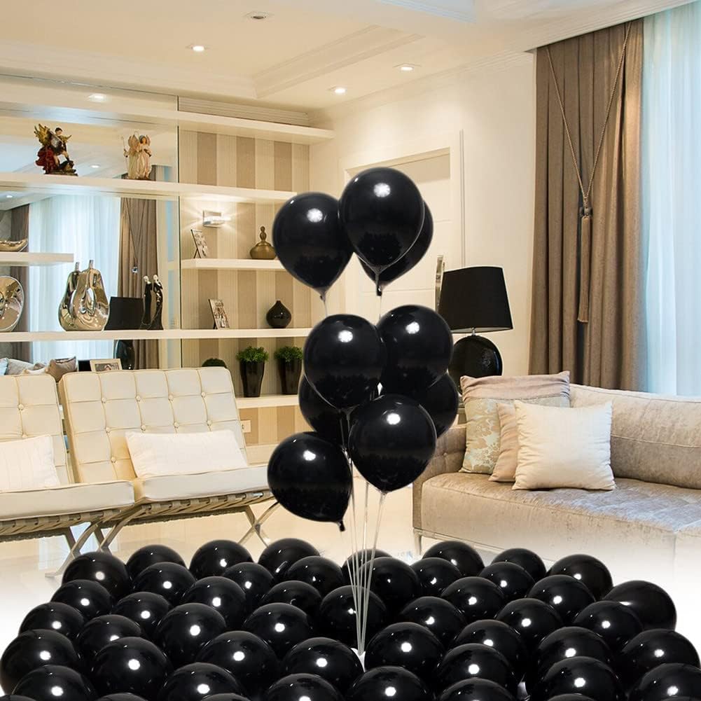 400 Pack Black Balloons, 5 Inch Black Latex Balloons Helium Balloons Party Decorations Supplies
