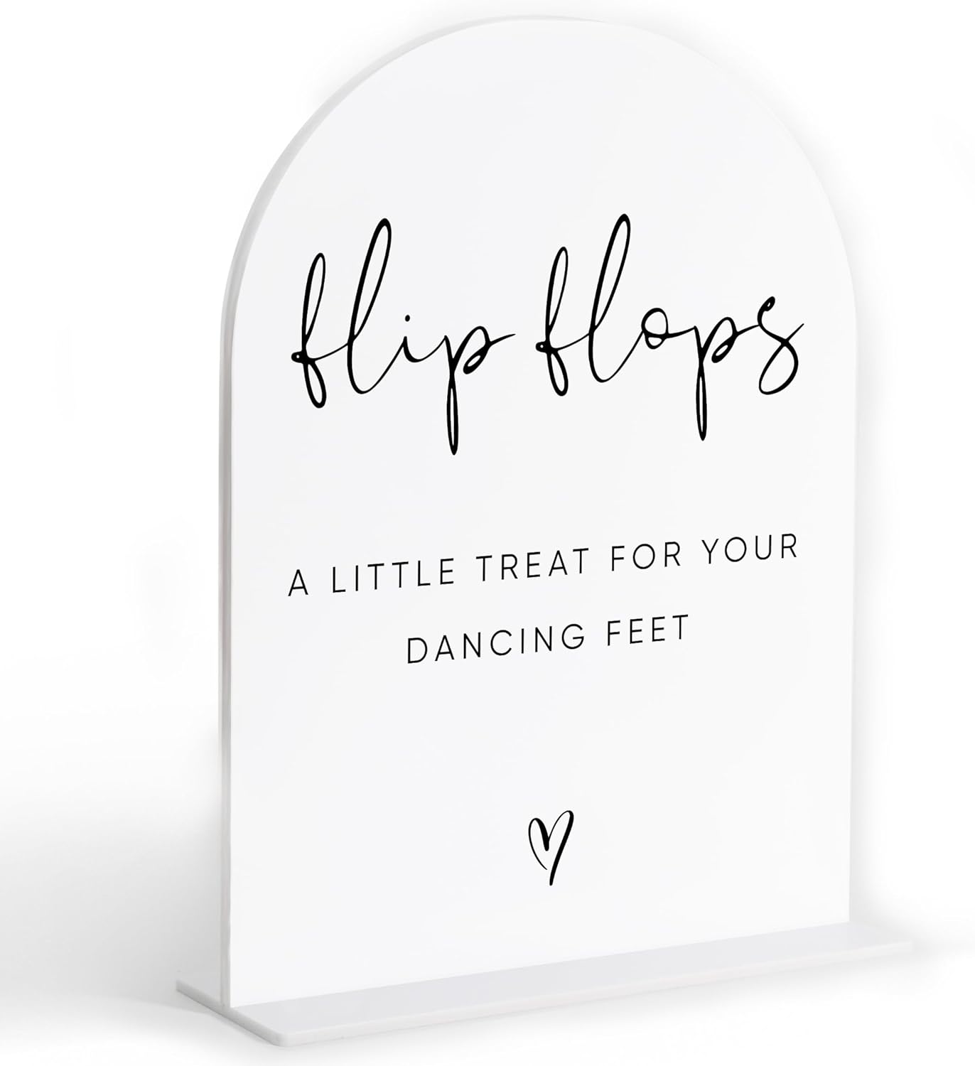 Wedding Flip Flops for Guests Sign, White Arch Acrylic Sign, Wedding Dance Floor Props, Bridal Shower Decor, Engagement Party Decor, Centerpiece Table Decorations Party for Bride and Groom-17