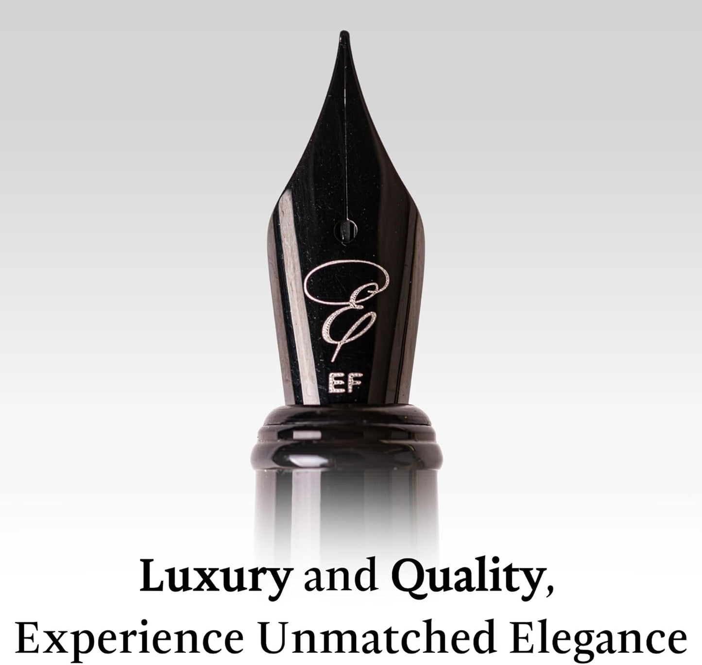 Ellington Pens Elegant Wood Fountain Pen Set – Includes Wooden Pen Box, Ink Converter, 6 Ink Cartridges, and Gift Box – Writing, Calligraphy