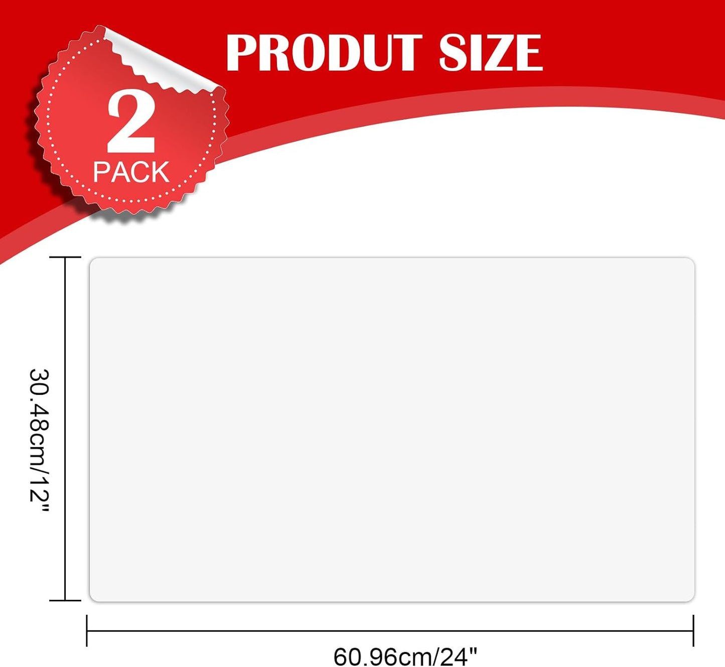 Thaibear Blank Car Magnets, 24" x 12", 2 Pack Car Door Magnets Signs for Vehicle, Rounded Corners Blank White Flexible Magnet Sheet Stickers for Car to Advertise Business and Personalized Decal