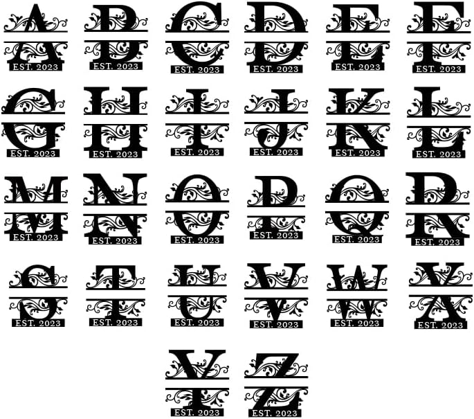 Custom Metal Name Sign | Personalized Last Name Signs | Split Letter Monogram Wall Decor | Family Name Sign | Anniversary Wedding Gift | Outdoor Metal Art | Housewarming Gift