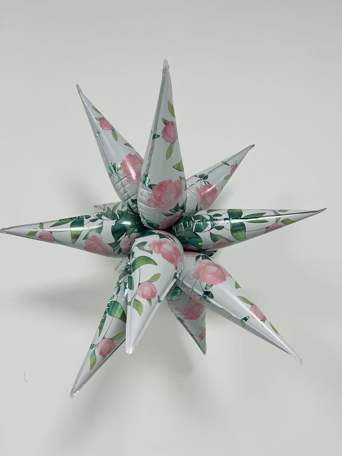 3pcs 26inch flower explosion star balloons,chinese rose explosion star balloons for flower theme birthday baby shower wedding party decorations.