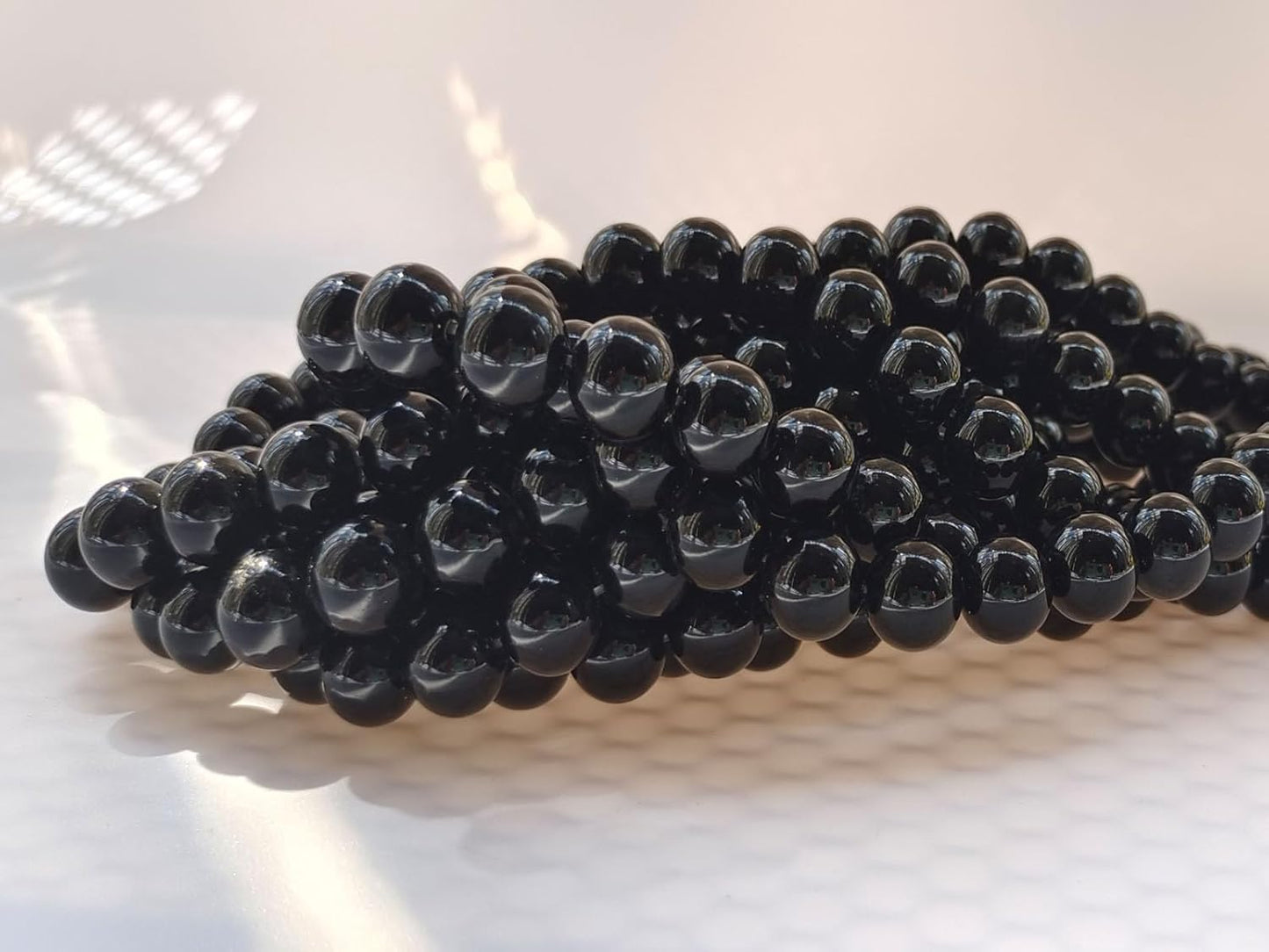 Stone Beads 8mm 100pcs Black Agate Beads Round Loose Gemstones Beads for Bracelet Necklace Jewelry Making (8mm, 60821 Black Agate)