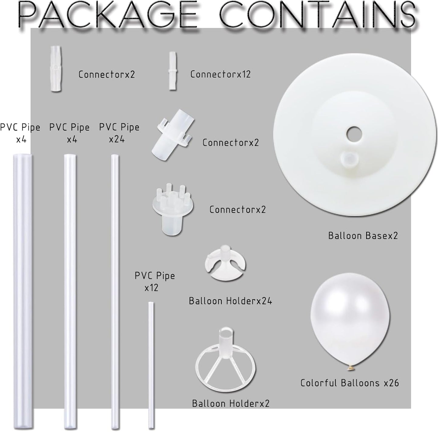 Balloon Column Stand Kit,2 Sets of Assorted Rainbow Balloon Tower Pillar with Reusable Design for Grirls Party,Birthday, Wedding, Baby Shower, Graduation Valentine's Day Decoration