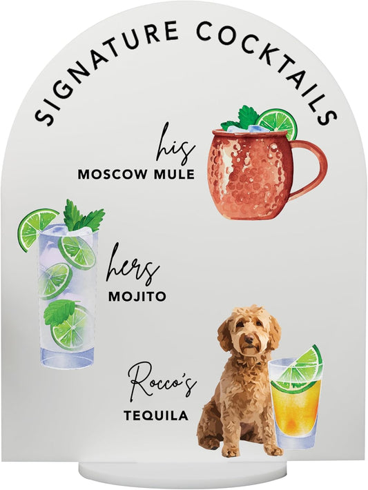 Pet Signature Drink Wedding Signs