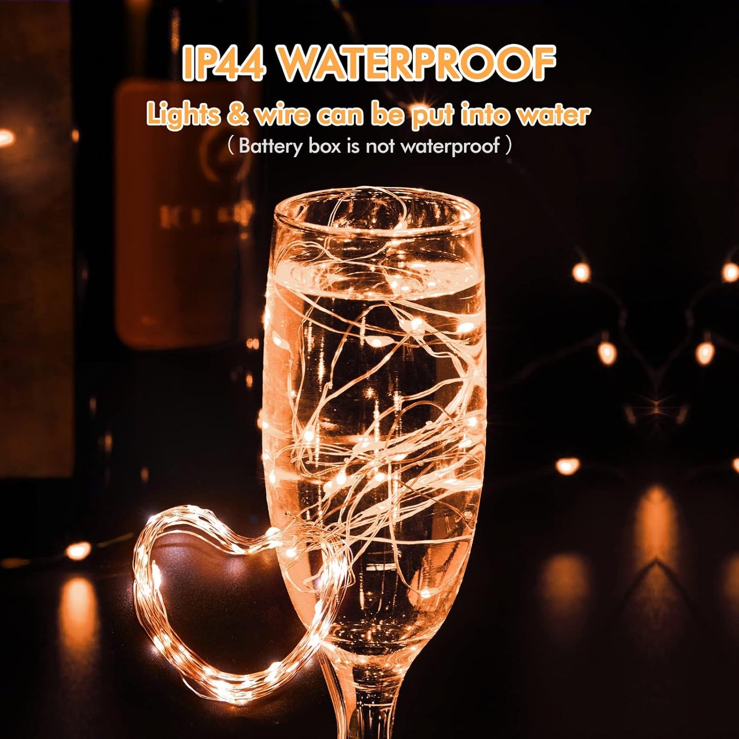 12 Pack Fairy Lights Battery Operated String Lights，7FT 20LED Waterproof Silver Wire Christmas Lights Outdoor,Firefly Mini Lights for Bedroom Party Birthday Wedding Home Decor