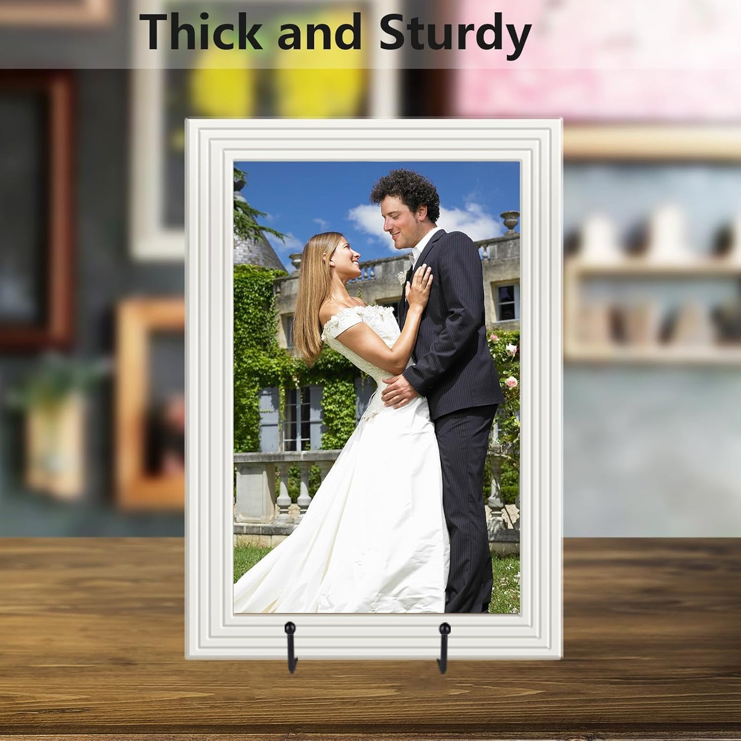 IBosins 5 Pack 12 Inch Plate Holder Display Stands, Large Metal Black Frame Stand for Picture, Book, Photo Easel, Creation, Collectibles