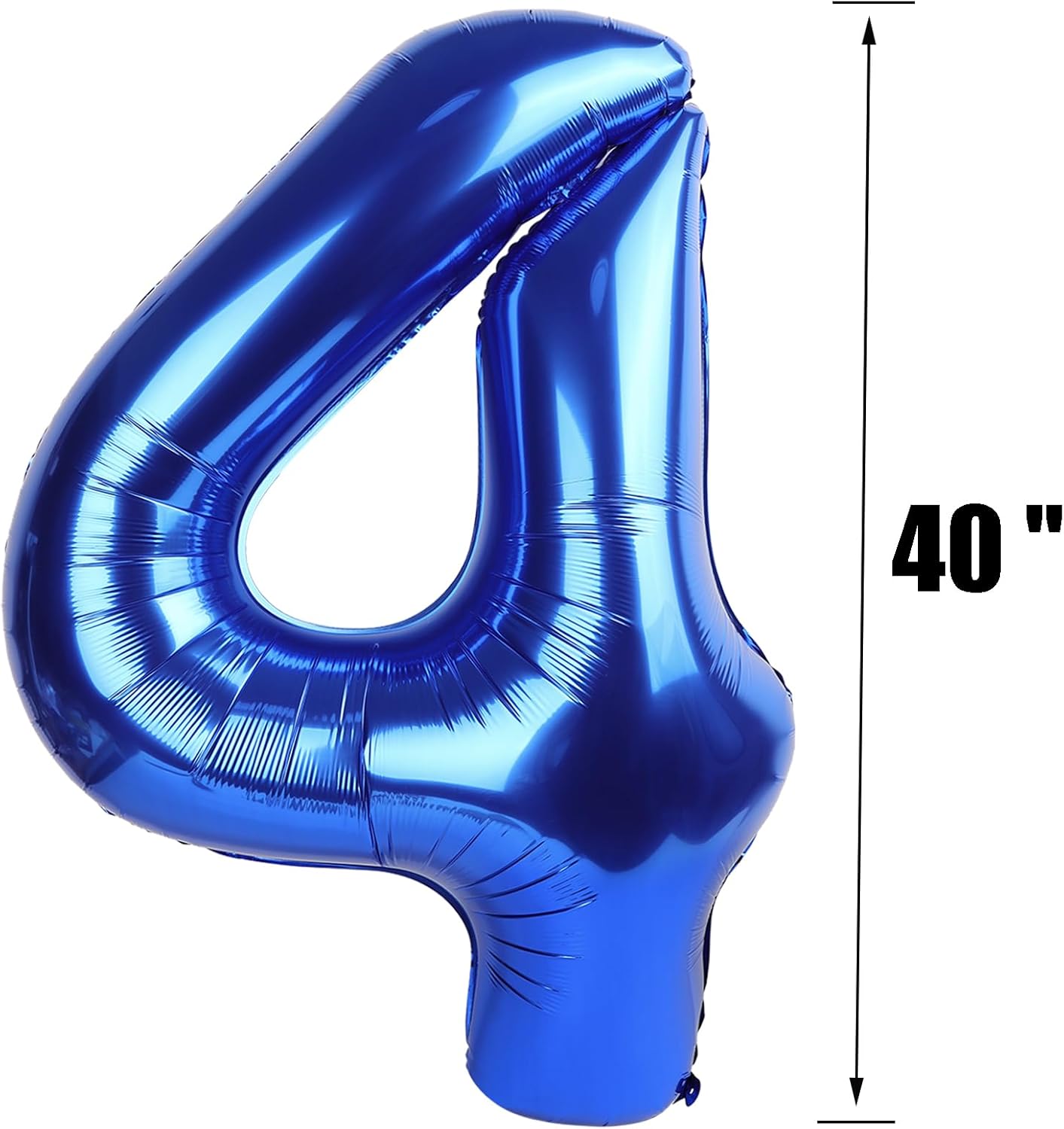 40 Inch Dark Blue Large Numbers Balloons0-9,Number 4 Digit Helium Balloons,Foil Mylar Big Number Balloons for 4th 14 Birthday Party Supplies Decorations Anniversary Wedding Supplies Decorations