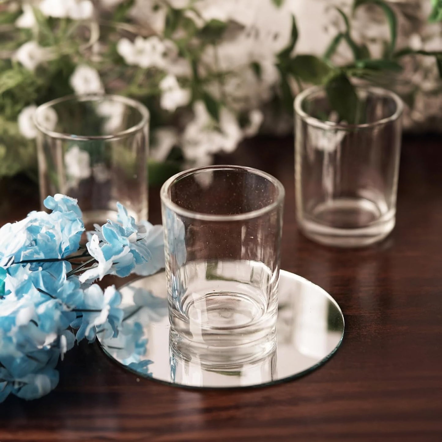 WGV Tea Light Votive Candle Holder 2x2.4, Clear Tiny Utility Cylinder Glass Vase, Small Planter Terrarium for Home Accent Decor, 24 Pieces