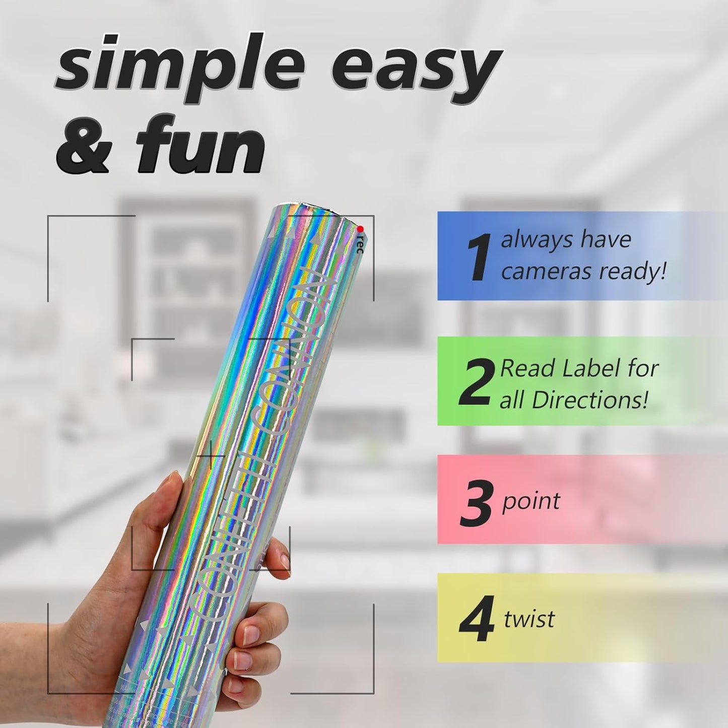 Confetti Cannon 12 Pack Sliver Confetti Poppers 12 Inch Streamer Cannon Foil Party Poppers Confetti Shooters Silver Mylar Popper Cannon Bulk for Wedding,Birthday,Graduations New Year Celebration