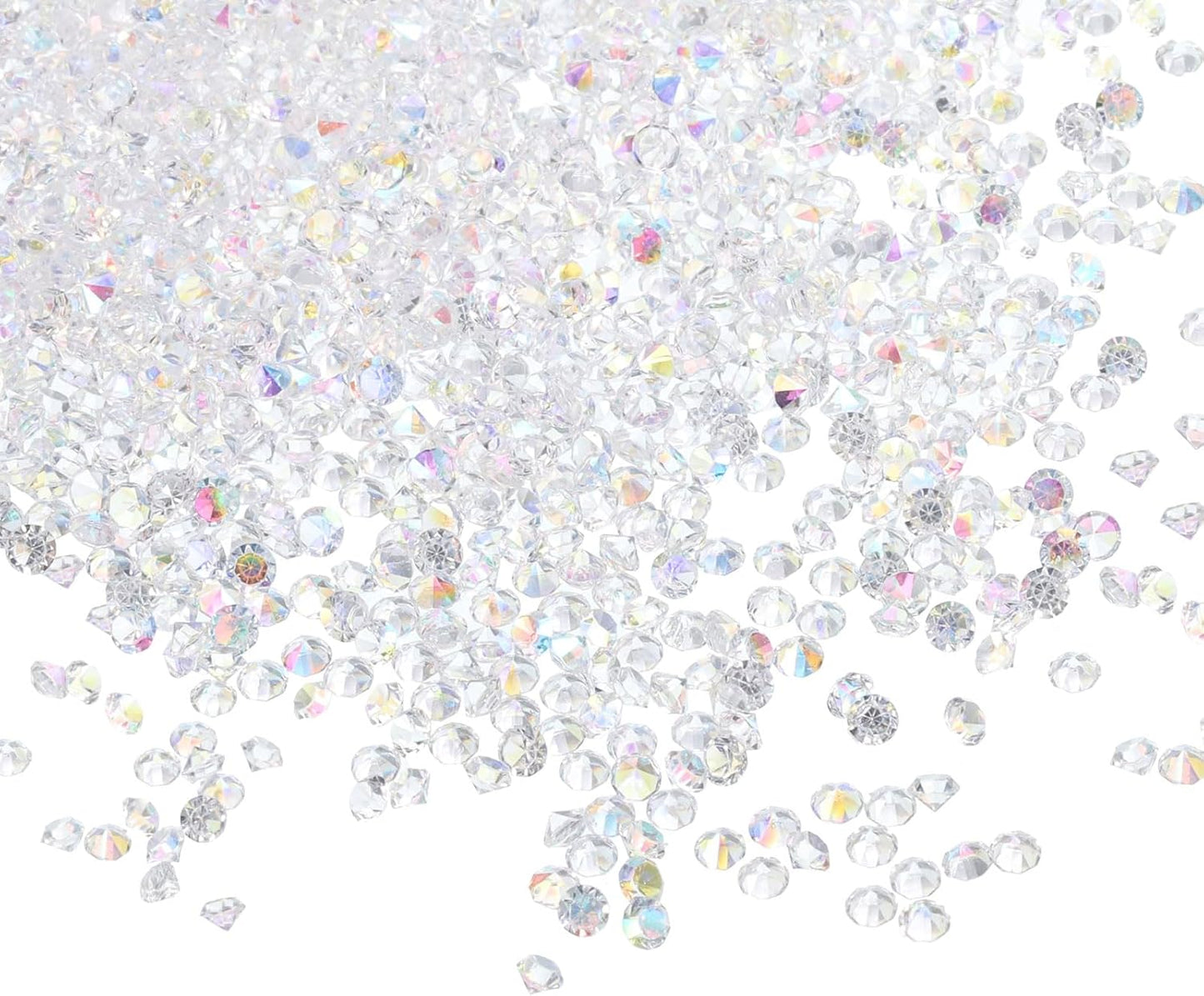 PATIKIL 14000Pcs Wedding Table Scatter Confetti Crystals 3mm Acrylic Diamonds Vase Fillers Gems for Table Centerpiece Decorations Bridal Shower Party, Clear AB