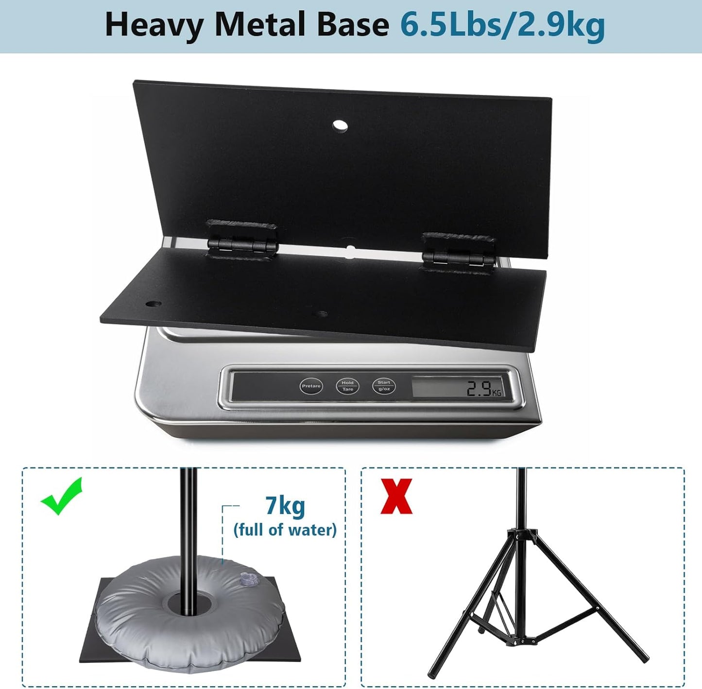 SLOW DOLPHIN Pipe and Drape Photography Backdrop Stand Kit Adjustable Photo Background Stand 10ft x 10ft with Metal Base for Parties Weddings Birthday Party Events Photo Booth(Black)