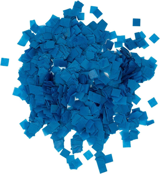 Biodegradable Dark Blue, Dark Blue Color - Fluttering Tissue Paper Squares for Confetti Cannon and Launcher Use, Table Decorations, and More (20 Handfuls per Bag, 1 lb)