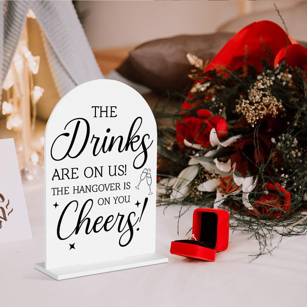 Wedding Decorations for Reception Ceremony, Wedding White Acrylic Table Sign for Marriage Parties Anniversaries Reception Cafe Hotel Party Bar Business Event