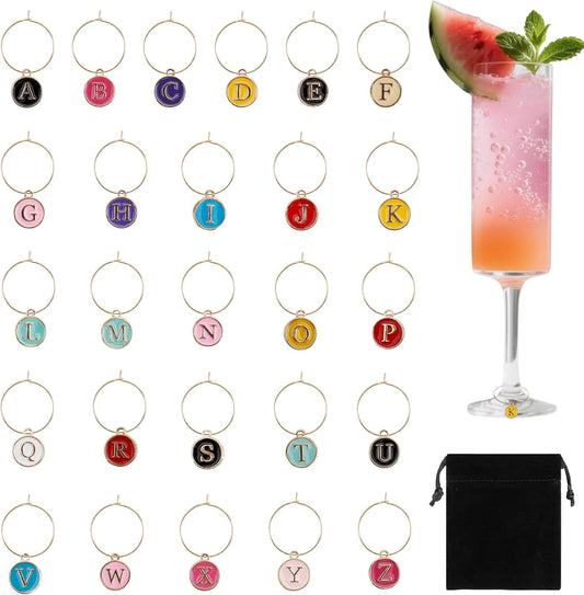 Wine Glass Charms Wine Charms for Stem Glasses Glass Markers Identifiers Tags for Christmas Tasting Party Favors Decorations