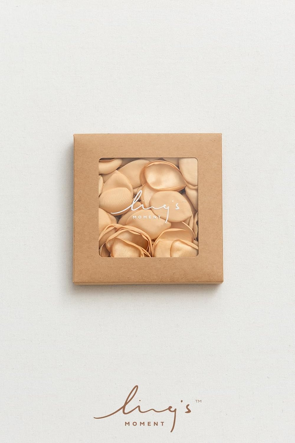 Ling's Moment Rose Petals, Silk Flower Petals for Wedding/Aisle/Flower Girl Baskets/Table Centerpiece Décor,etc.Champagne Rose Gold 200pcs