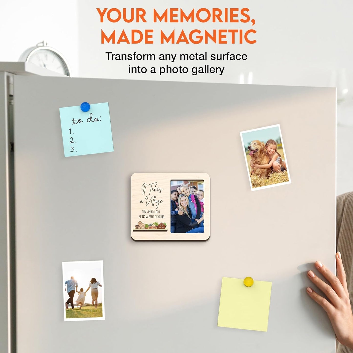 Magnetic Picture Frames - THANK YOU FOR BEING A PART OF OURS - Thank You Gift - Appreciation Decor - Encouragement Gifts for Women, Men - Magnetic Frames for Refrigerator, Locker & More