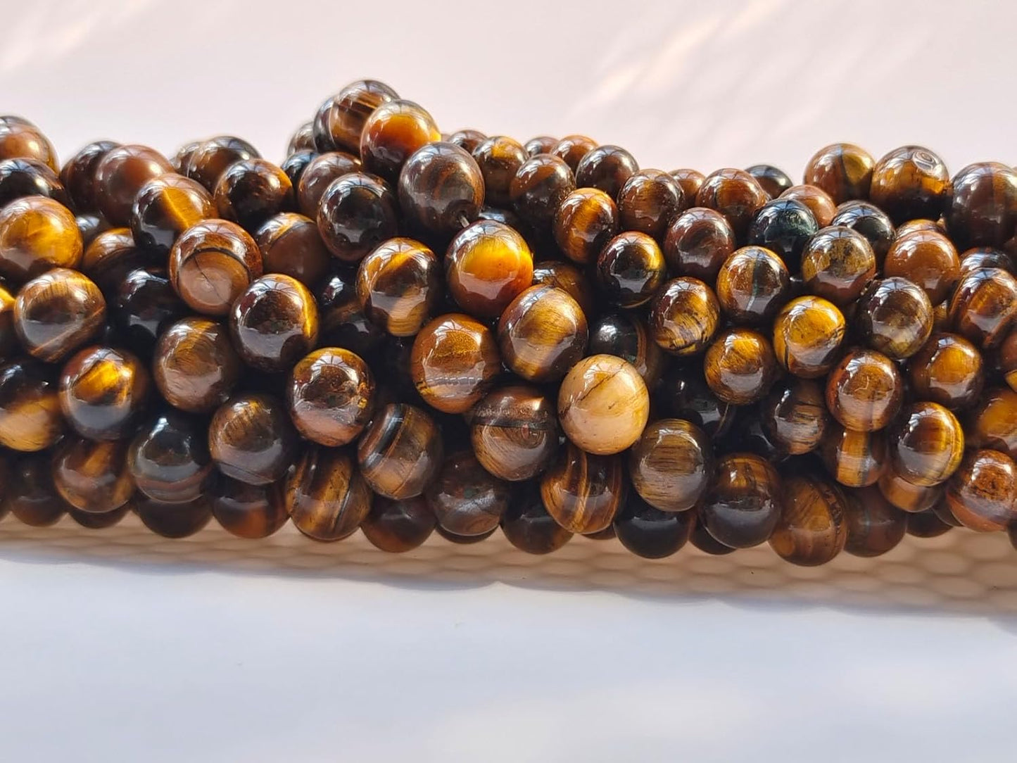 Stone Beads 6mm 140pcs Yellow Tiger Eye Beads Round Loose Gemstones Beads for Bracelet Necklace Jewelry Making (6mm, 60614 Yellow Tiger Eye)