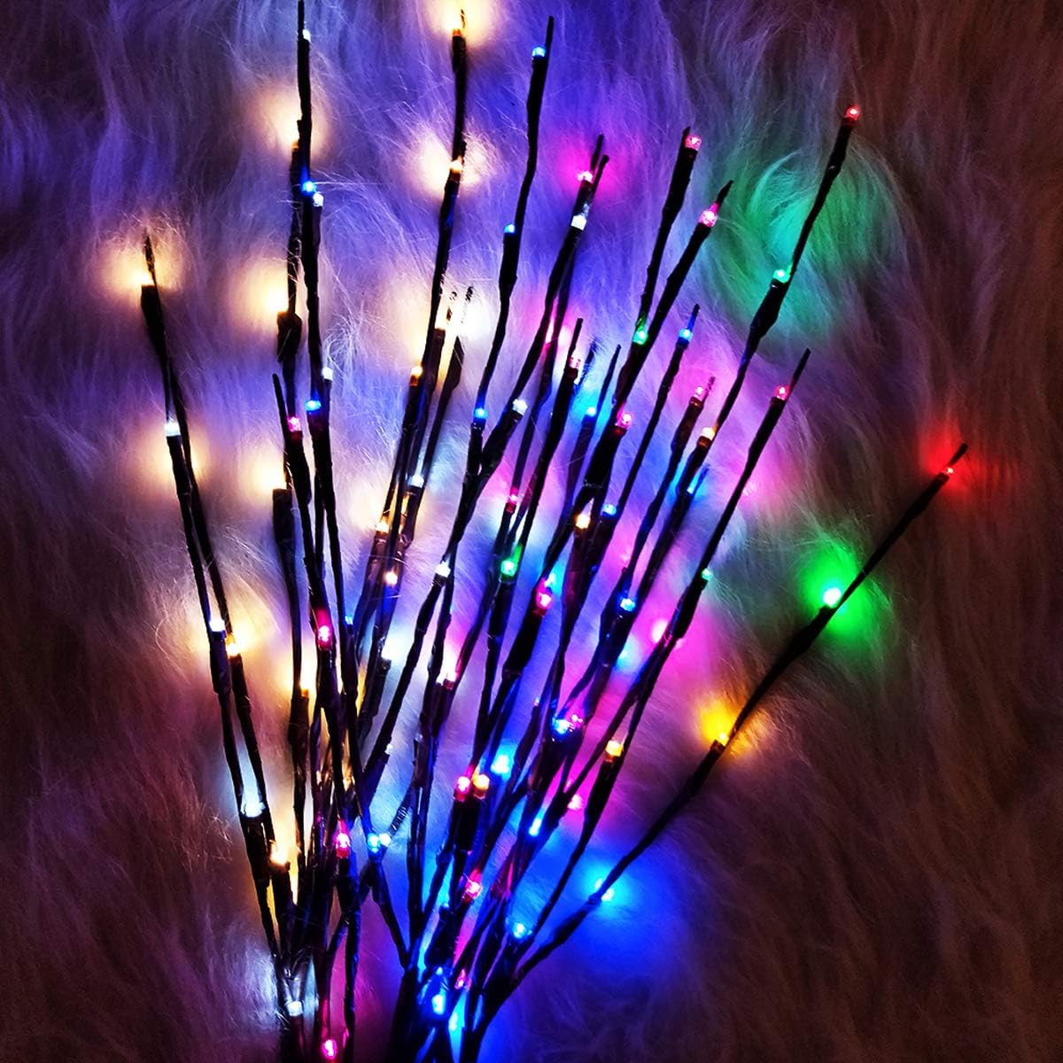 Led Branch Light Battery Operated Lighted Branches Vase Filler Willow Twig Lighted Branch 30 Inch 20 LED for Christmas Home Party Decoration Indoor Outdoor Use Pack of 2 Blue