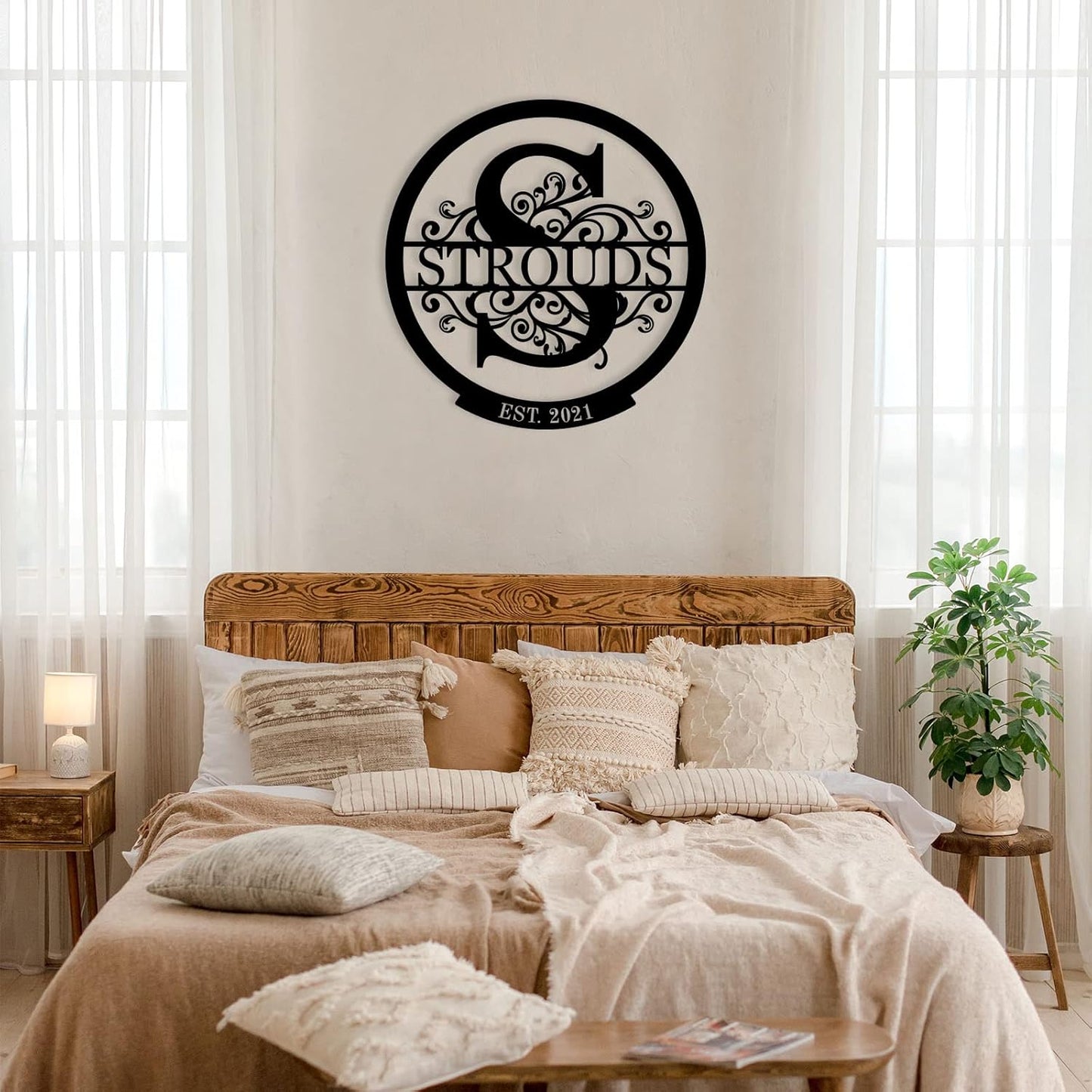 Personalized Metal Signs |Custom Monogram Name Sign | Wedding Gifts for Couples 2025 | Outdoor Wall Art for Family Name | Anniversary Wedding Gifts for Women, Wife, Parents, couple