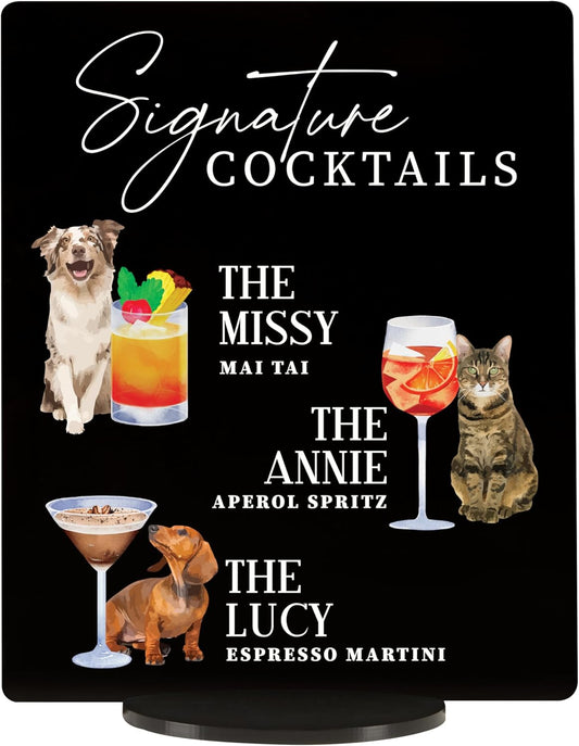 Pet Signature Drink Wedding Signs