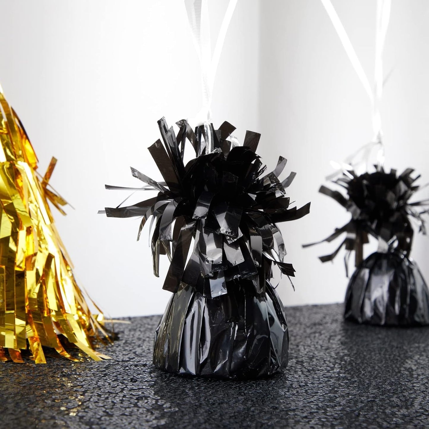 BLUE PANDA Black Balloon Weights - Pack of 15, 6 Oz, 4.5 In - Helium Balloon Weight Bulk for Table Centerpieces & Outdoor Events