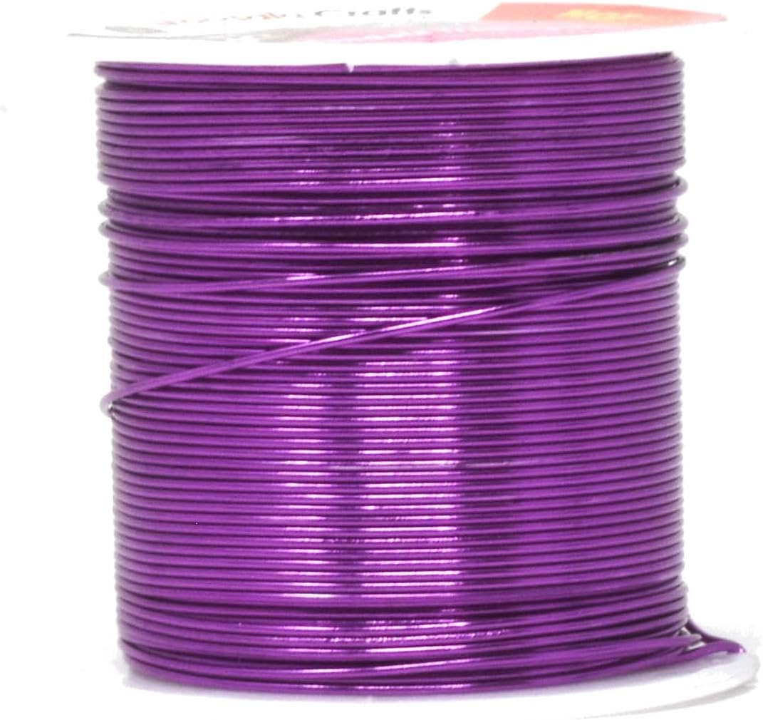 Mandala Crafts 20 Gauge Anodized Aluminum Craft Wire for Jewelry Making - 450 FT Colored Flexible Silver Black Gold Purple Red Kelly Green Wire - Bendable for Bonsai Armature Crafting Sculpting