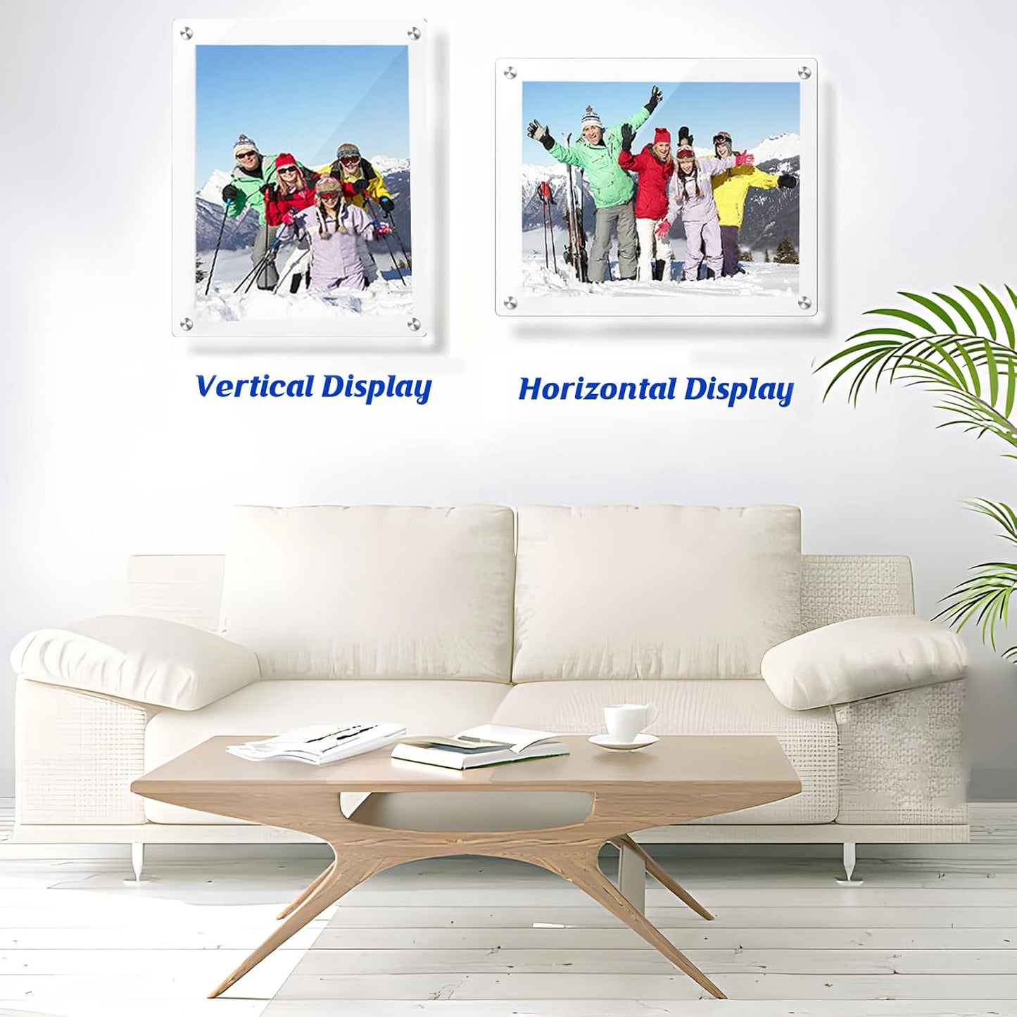 16x20 Acrylic Floating Art Frame for Wall Mount, Clear Magnetic Picture Frame for Artwork Display,Certificates Documents Frames for Family,Office,Wedding