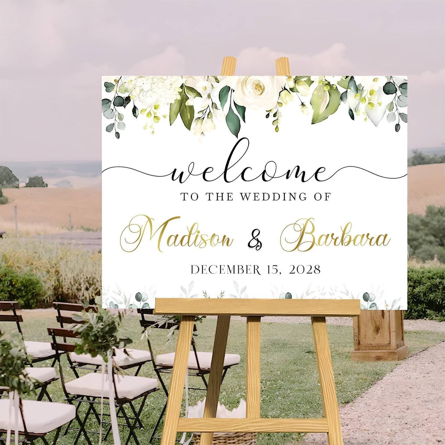 Wedding Welcome Sign, Custom Wedding Welcome Sign, Engagement Party Welcome Sign, Rustic Wedding Decorations For Ceremony, Sign In Board For Wedding