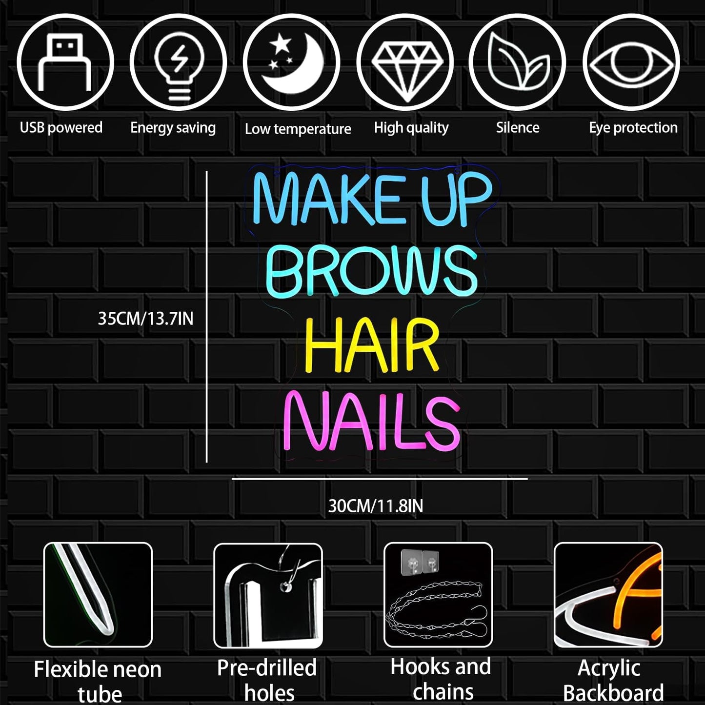 Makeup Studio Neon Sign for Wall Decor, Spa Beauty Room Neon Light,Dimmable Beauty Salon LED Light Up Sign for Bedroom, Business, Salon Decorations