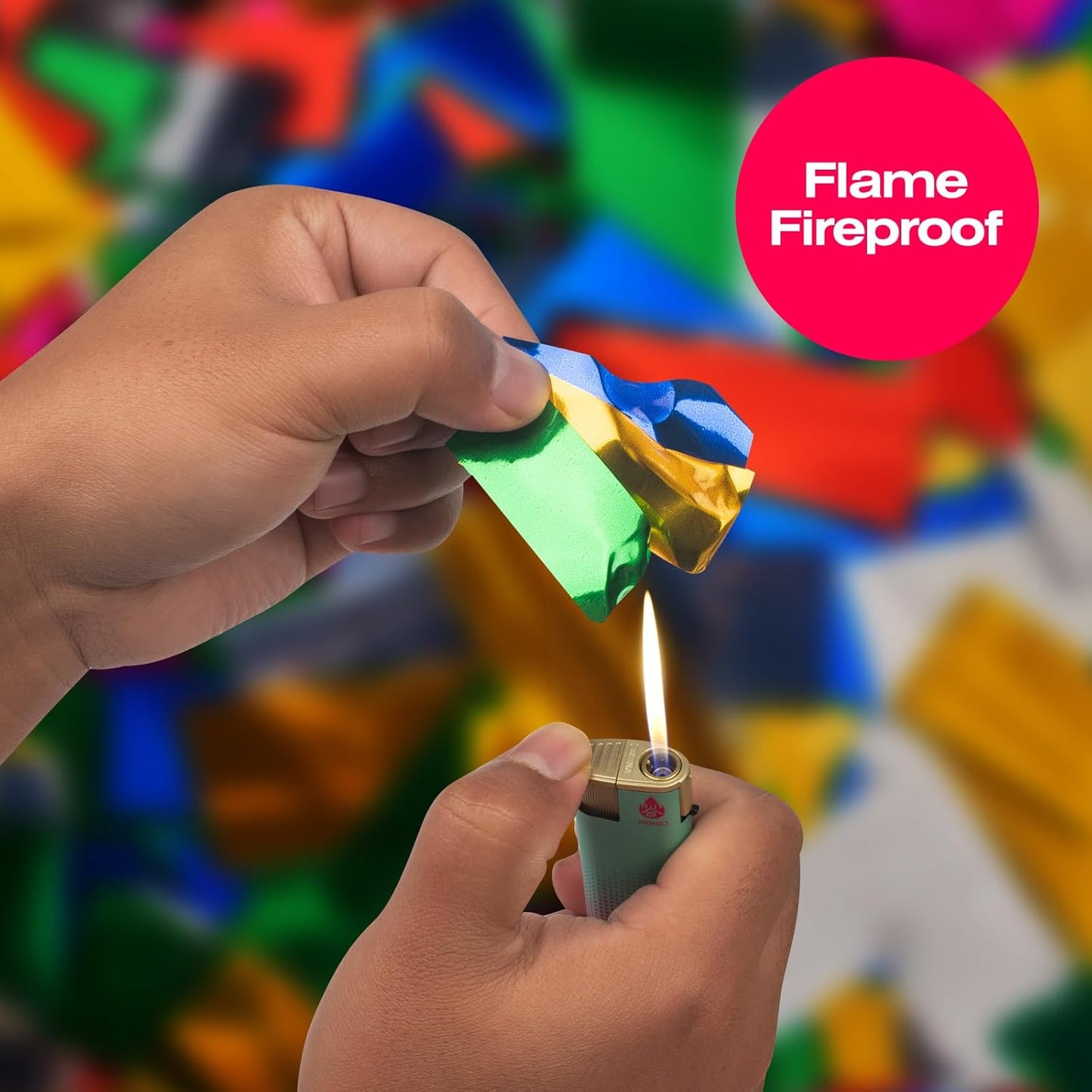 Metallic glitter Confetti Paper - Color Flame Retardant Foil Confetti Great for Birthday Parties,Concerts,Celebrations,Weddings,Confetti Party,Graduation Ceremonies & More (2.2)