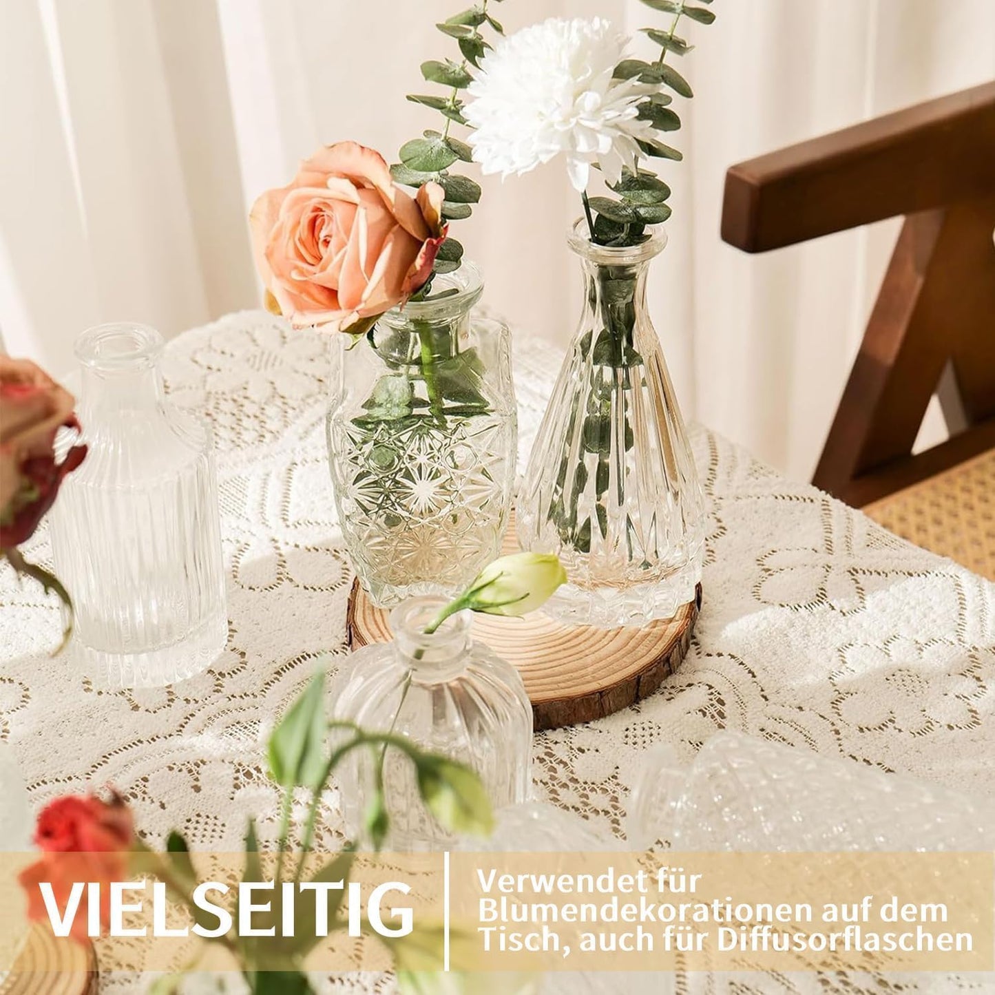 Mini Bud Vases As Wedding Centerpieces for Tables,Clear Bud Vases for Flowers,Small Flower Vases Suitable for Birthday Party,Anniversary,Wedding Reception,Baby Shower (Clear, 24PCS)