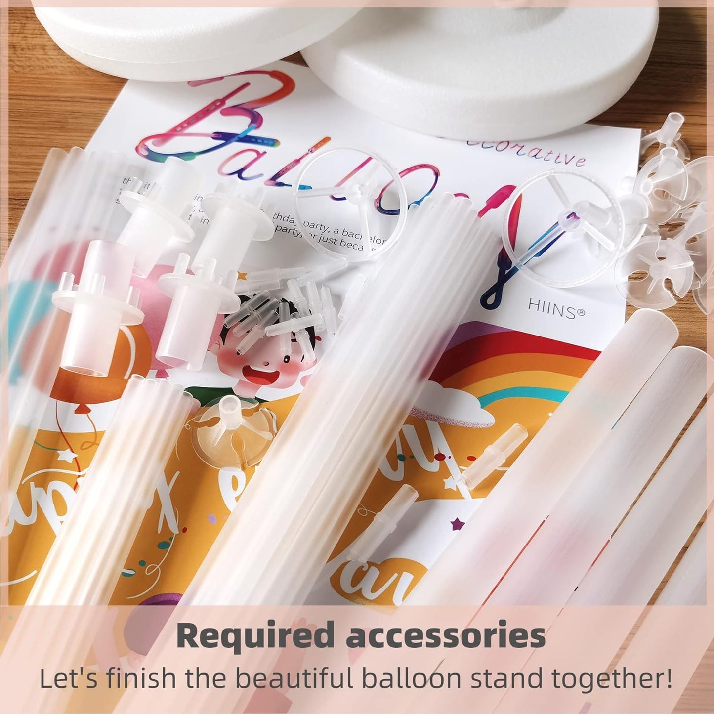 Balloon Column Kit Set of 2 With Balloons Included - Balloon Tower with Stand, Base, and Pole,Backdrop Decoration for Wedding, Baby Shower, Birthday Party, or Bachelorette Parties (Black Gold White)