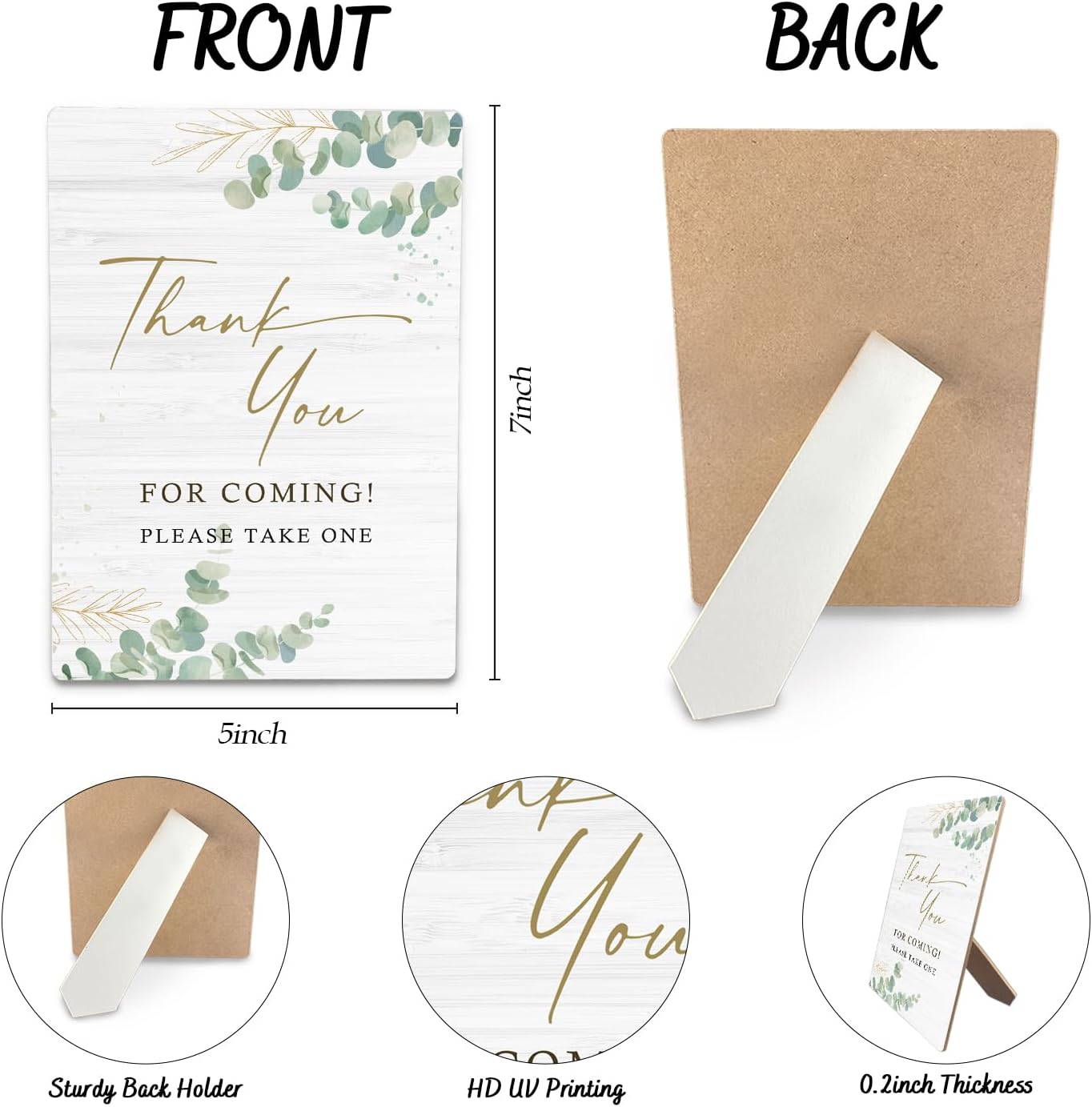 Wedding Wooden Stand 5x7 Inch,Bridal Shower Wooden Sign,Wedding Welcome Table Sign,Please Take One Sign,Baby Shower Sign,Thank You For Coming Gifts