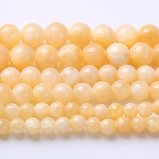 Rice Topaz Stone Beads Gemstone Round Crystal Energy Jade Beads Stone Beads for Jewelry Making DIY Bracelet Necklace Jewelry Making 1 Strand 15.5inch 31PCS 12MM