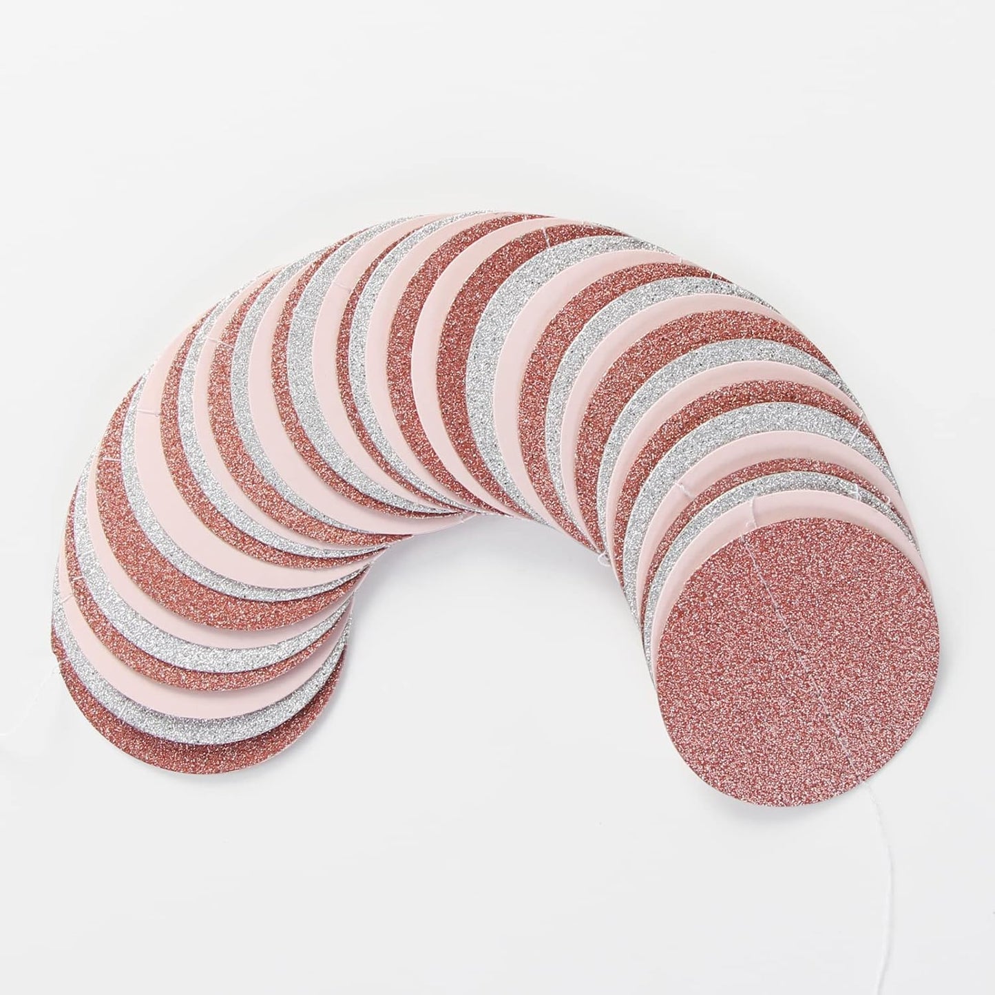 Rose-Gold Pink Silver Party Decorations - 52Ft Paper Streamer Women Girls Happy Birthday Decoration Baby Bridal Shower Garland Bachelorette Banner Engagement Brunch Mothers Day Decor