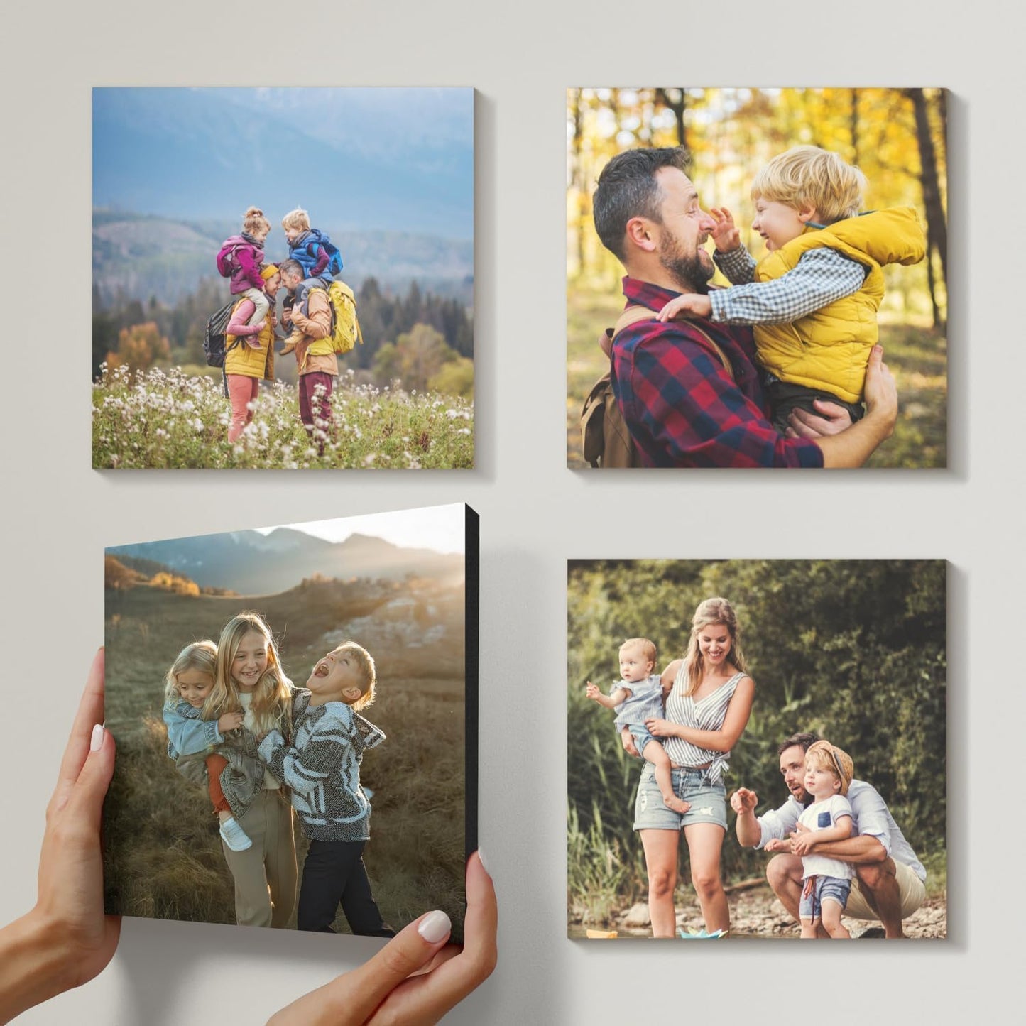 Mixtiles Official - Custom Photo Tiles - Personalized Printed Photos - Magnetic Wall Frames - Adhesive Sticker, No Nails - Various Sizes and Frames - 8x8-tiles-Tile - Frameless