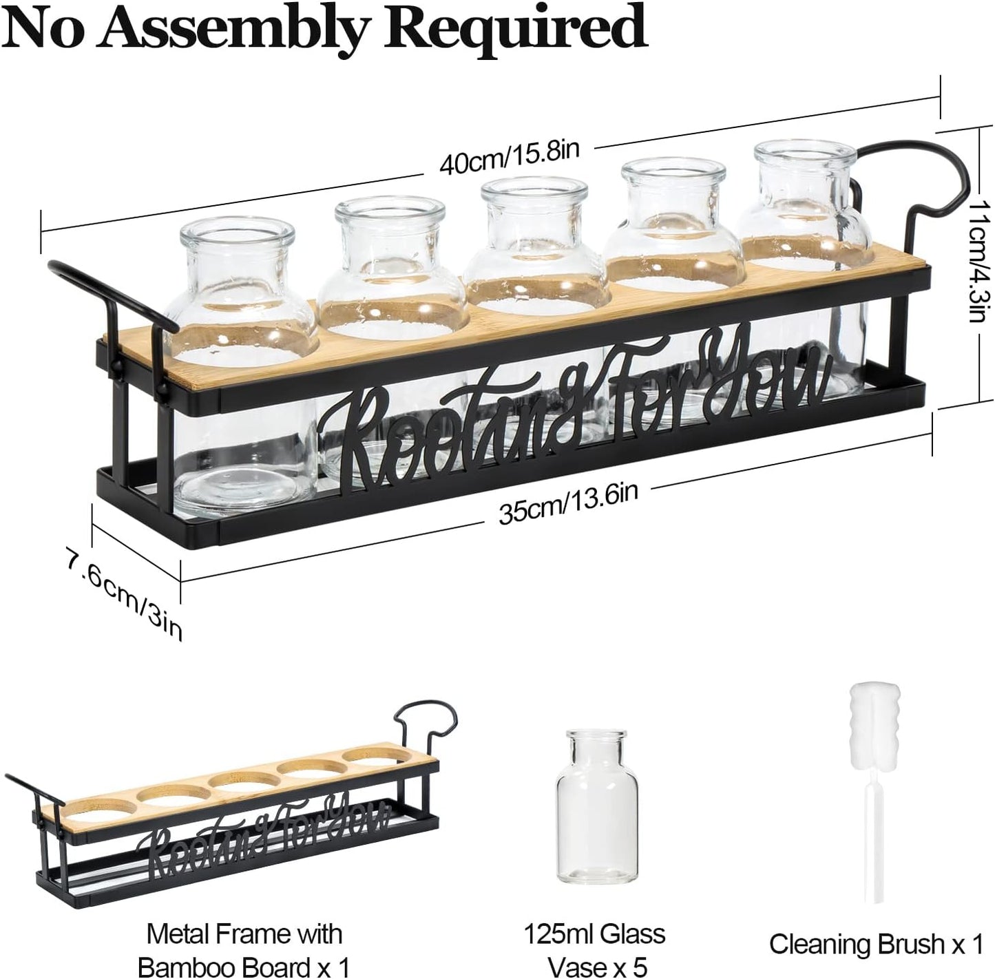 THYGIFTREE Plant Propagation Stations, Mothers Day Plant Lover Gifts for Mom Women Rooting for You Propagate Jars for Hydroponic Cuttings Propagating Vase