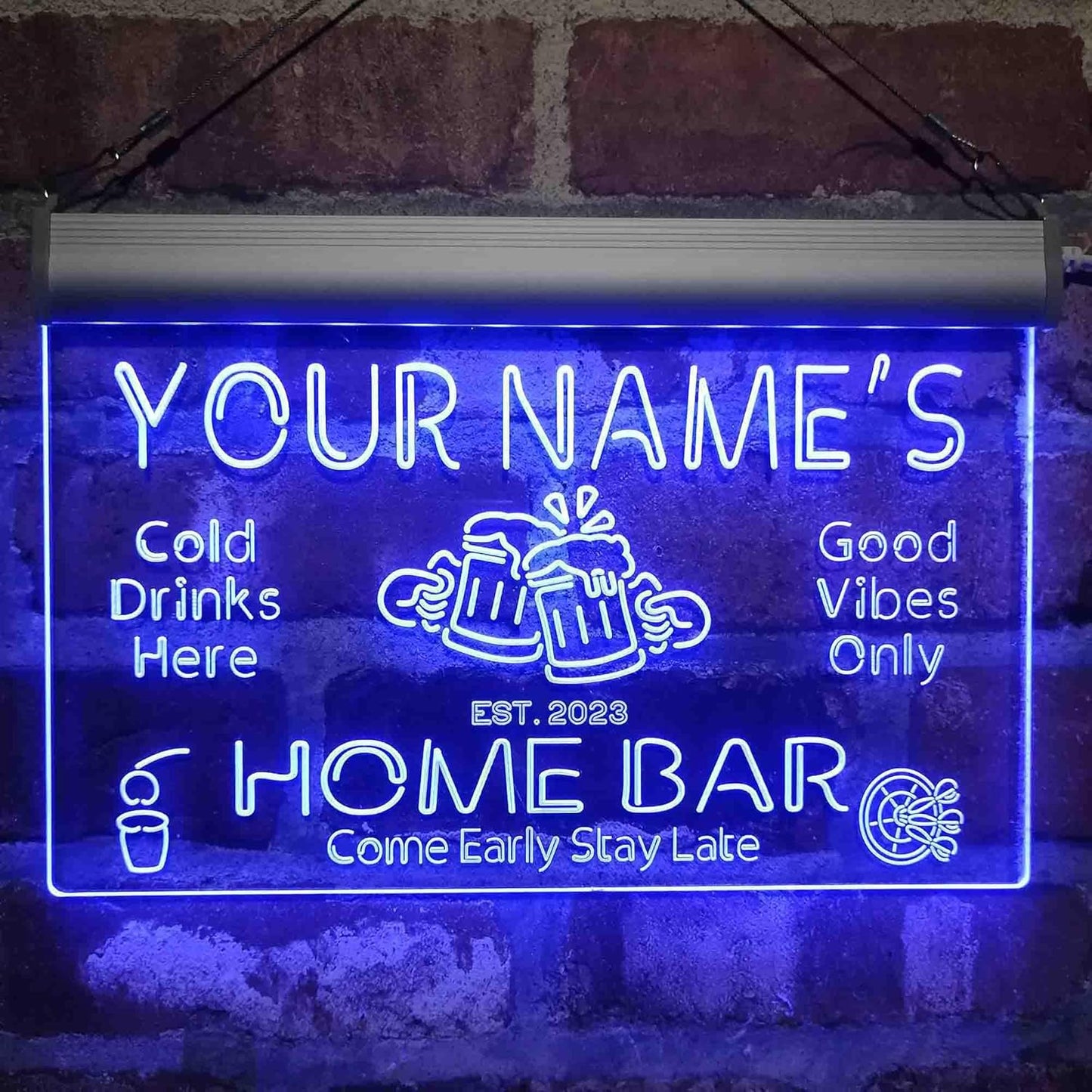 ADVPRO Personalized Your Name Custom Home Bar Beer Established Year Single Color LED Neon Sign 16 x 12 Inches st4s43-p11-tm-b