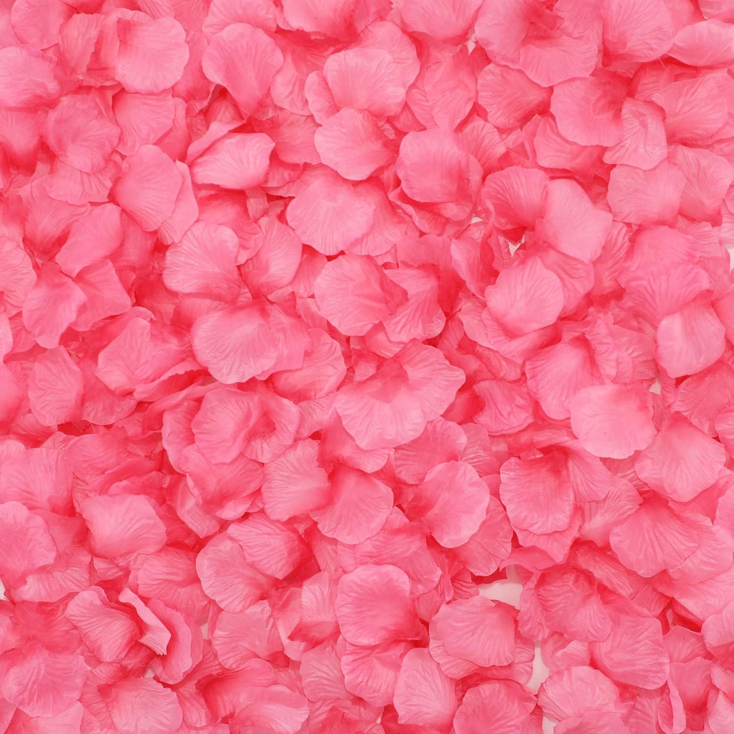 CODE FLORIST 1100 PCS Silk Rose Petals for Valentine's Day,Fake Rose Petals for Romantic Night,Wedding,Proposal Anniversary Flower Decorations(Separated,Scented,Light Pink&Hot Pink)