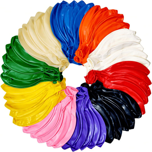 50 Pack 24 inch Balloons 10 Assorted Colors Latex Rainbow Party Big Balloon Bulk for Various Party Events Decorations